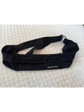 Nathan Zipster Running Black Athletic Mesh Belt Bag One Size Athletic Adjustable